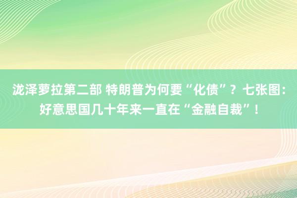 泷泽萝拉第二部 特朗普为何要“化债”？七张图：好意思国几十年来一直在“金融自裁”！
